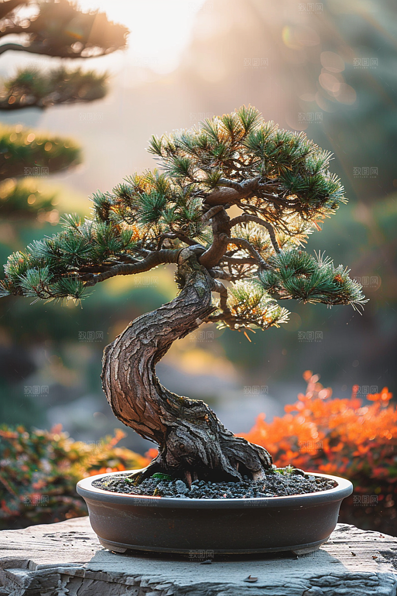 黑松盆景高清自然摄影图