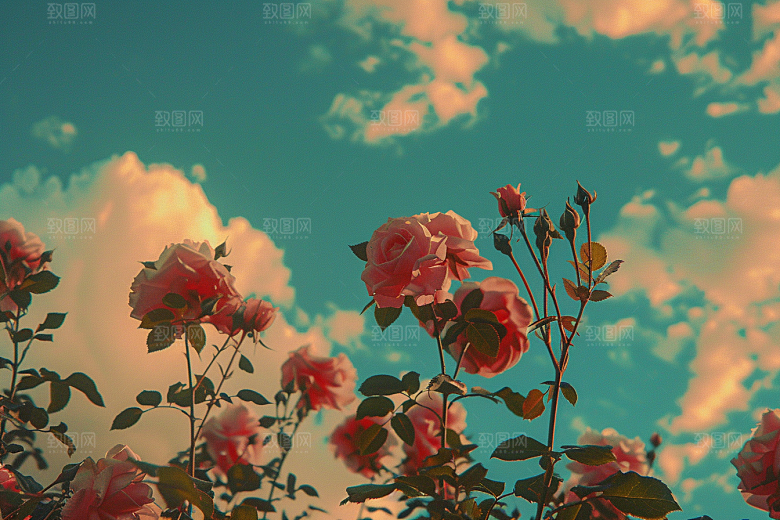月季花浪漫优雅素材