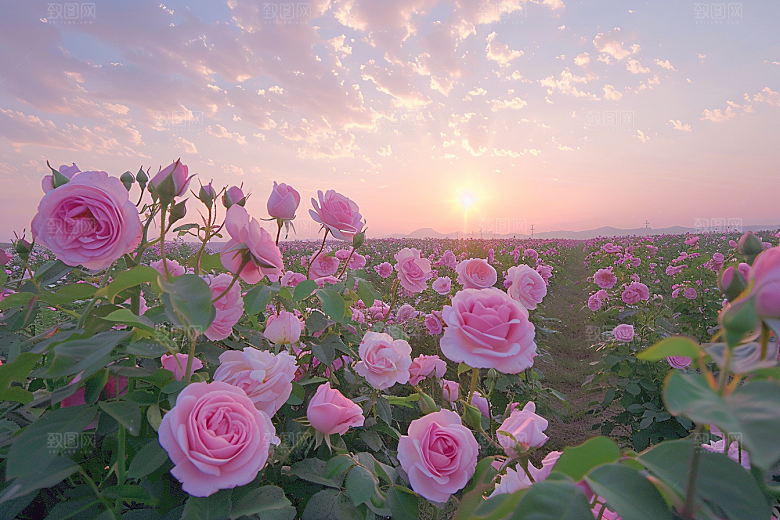 月季花复古欧月素材