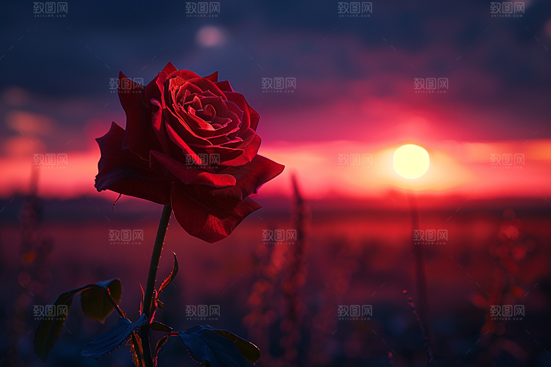 月季花复古优雅素材