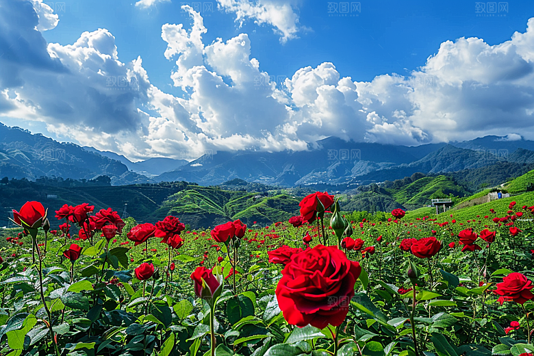 月季花复古优雅素材