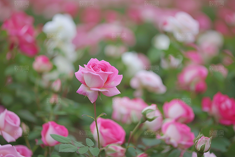 月季花繁花初夏素材