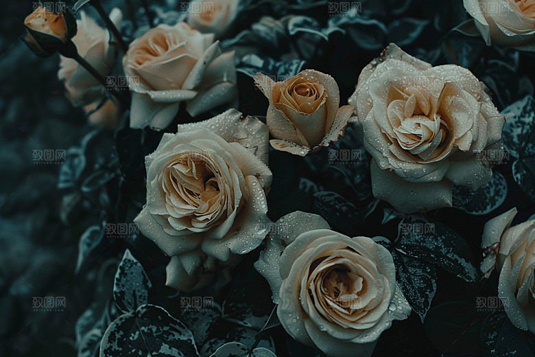月季花花朵优雅素材