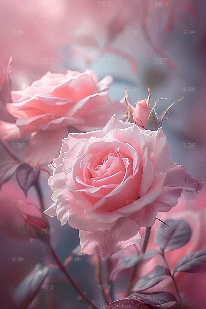 月季花欧月复古素材