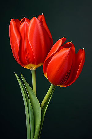 郁金香花朵明媚摄影图