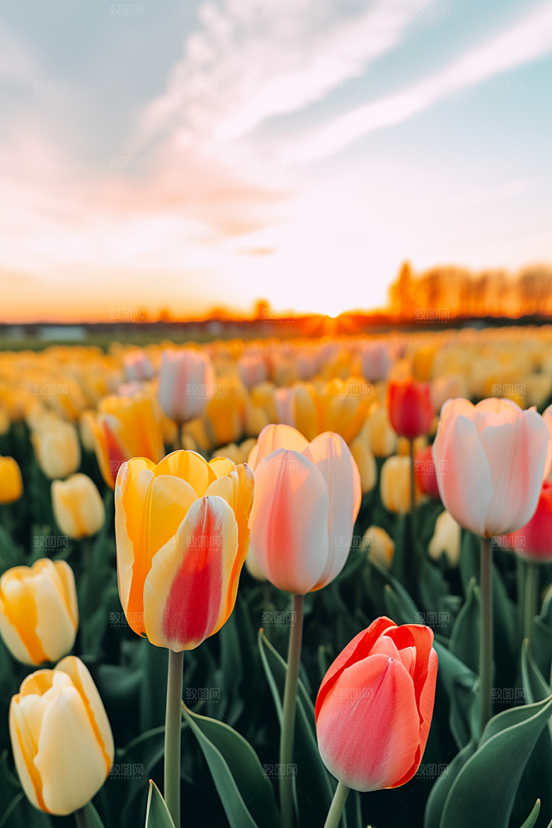 郁金香花朵高清摄影图