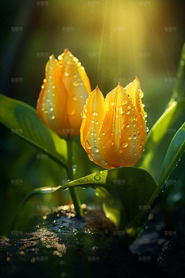 郁金香植物花朵摄影图
