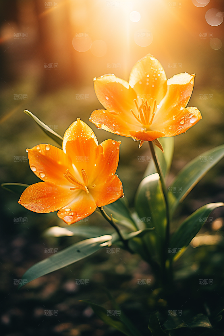 郁金香花朵明媚摄影图
