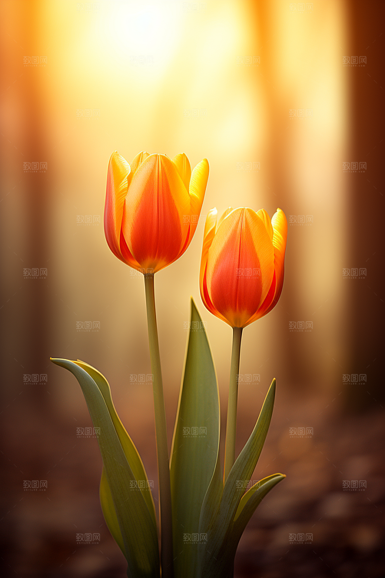 郁金香花朵高清摄影图