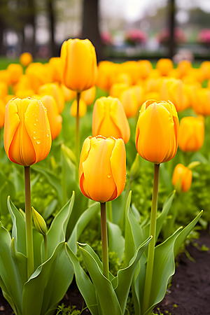 郁金香花卉鲜艳摄影图