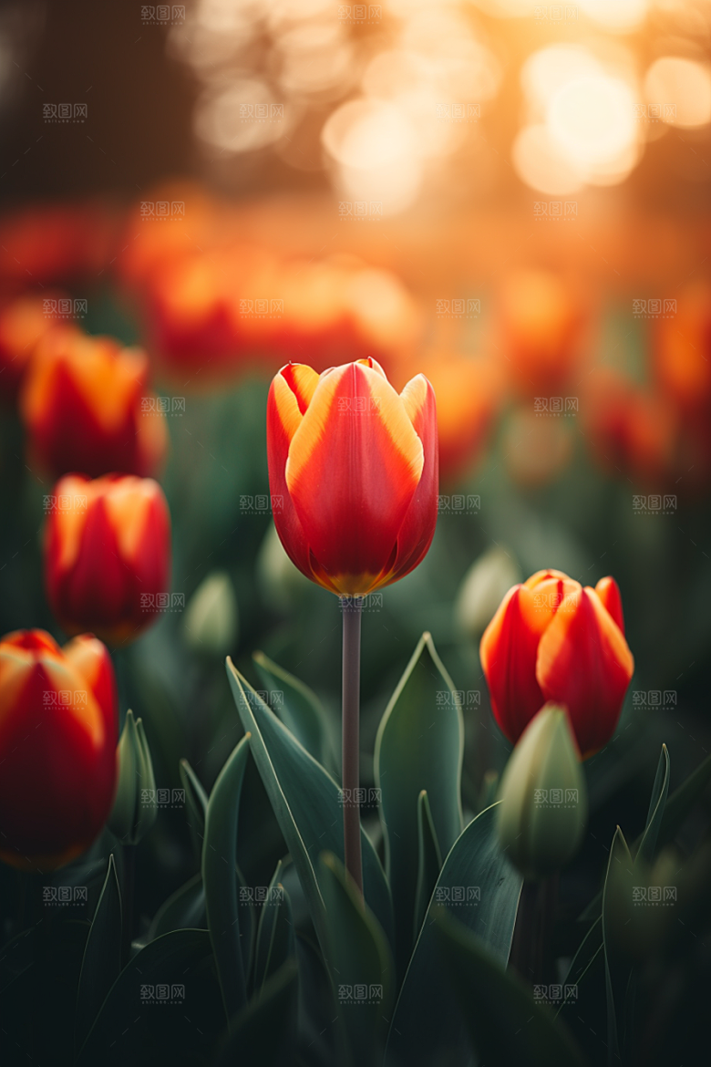 郁金香自然花朵摄影图