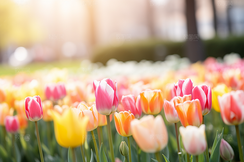 郁金香花朵自然摄影图