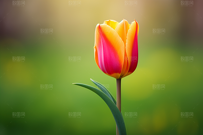 郁金香花卉彩色摄影图