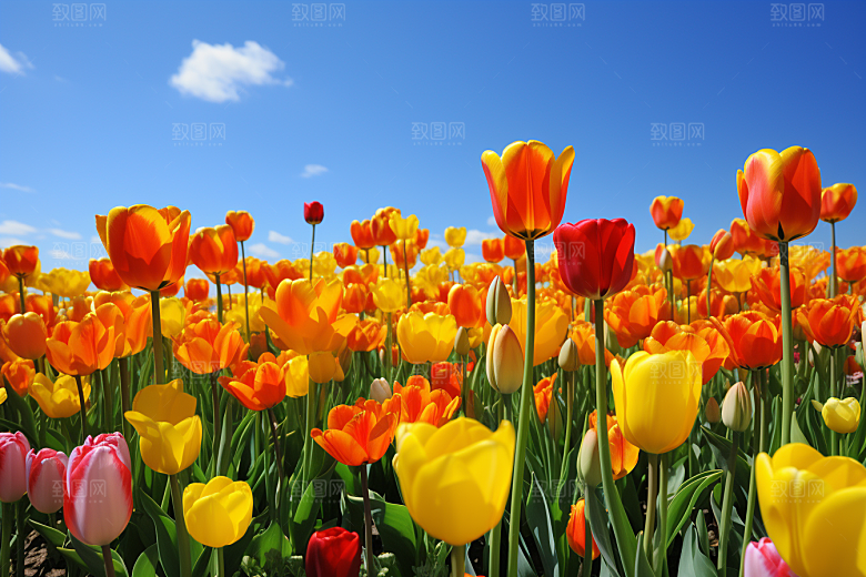 郁金香花朵植物摄影图