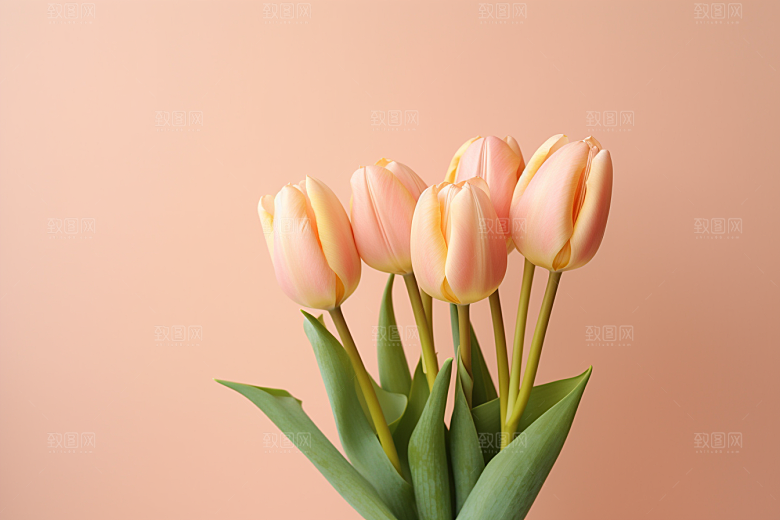 郁金香自然花朵摄影图