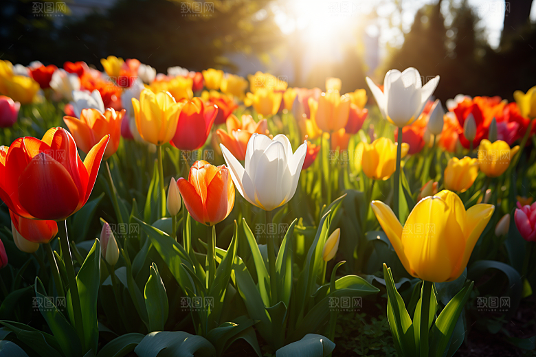 郁金香花朵自然摄影图
