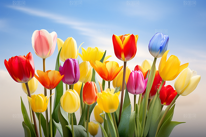 郁金香花卉自然摄影图