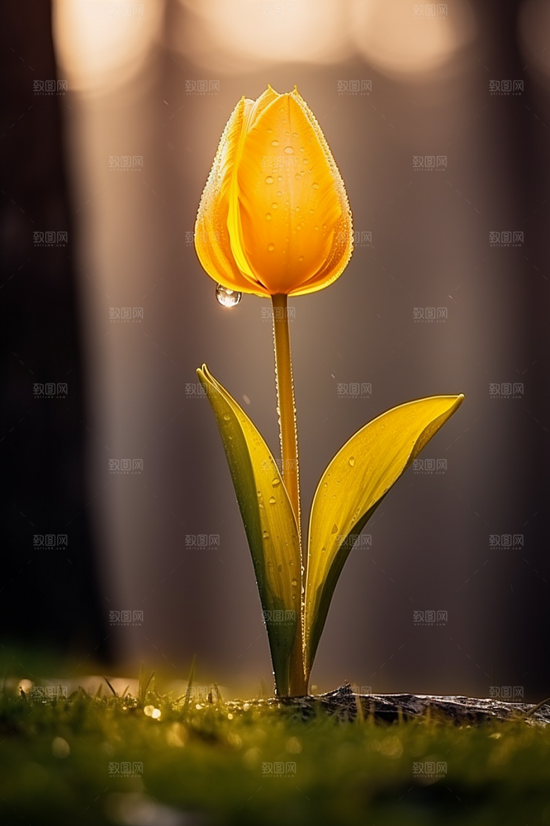 郁金香花朵自然摄影图