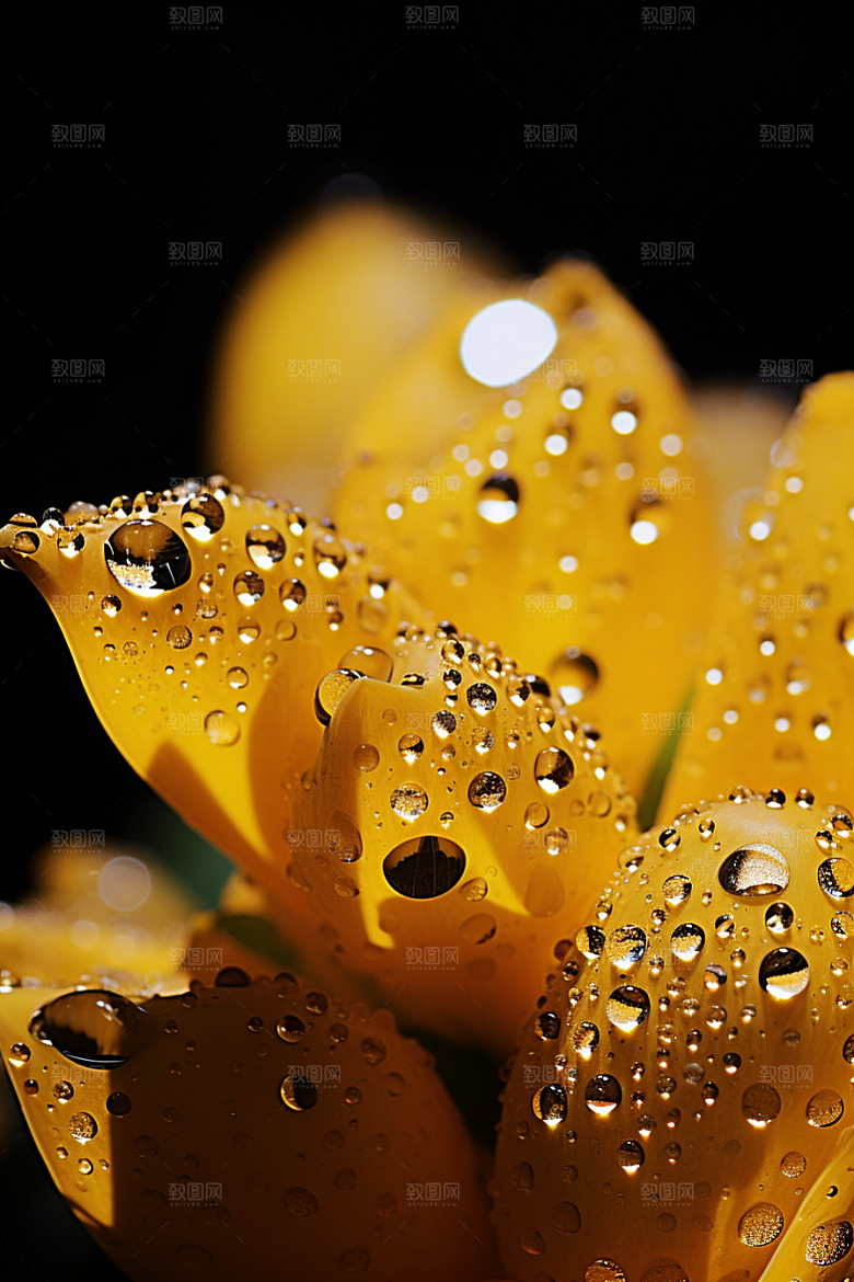 郁金香明媚花朵摄影图