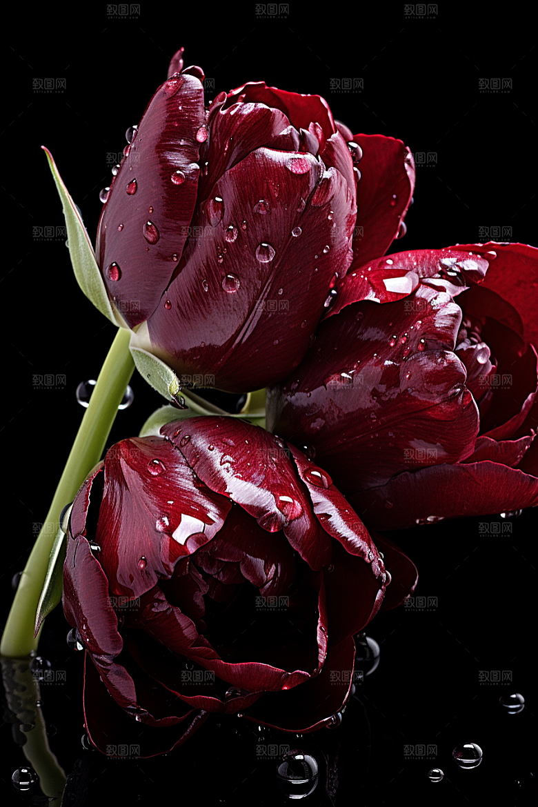 郁金香花朵鲜艳摄影图