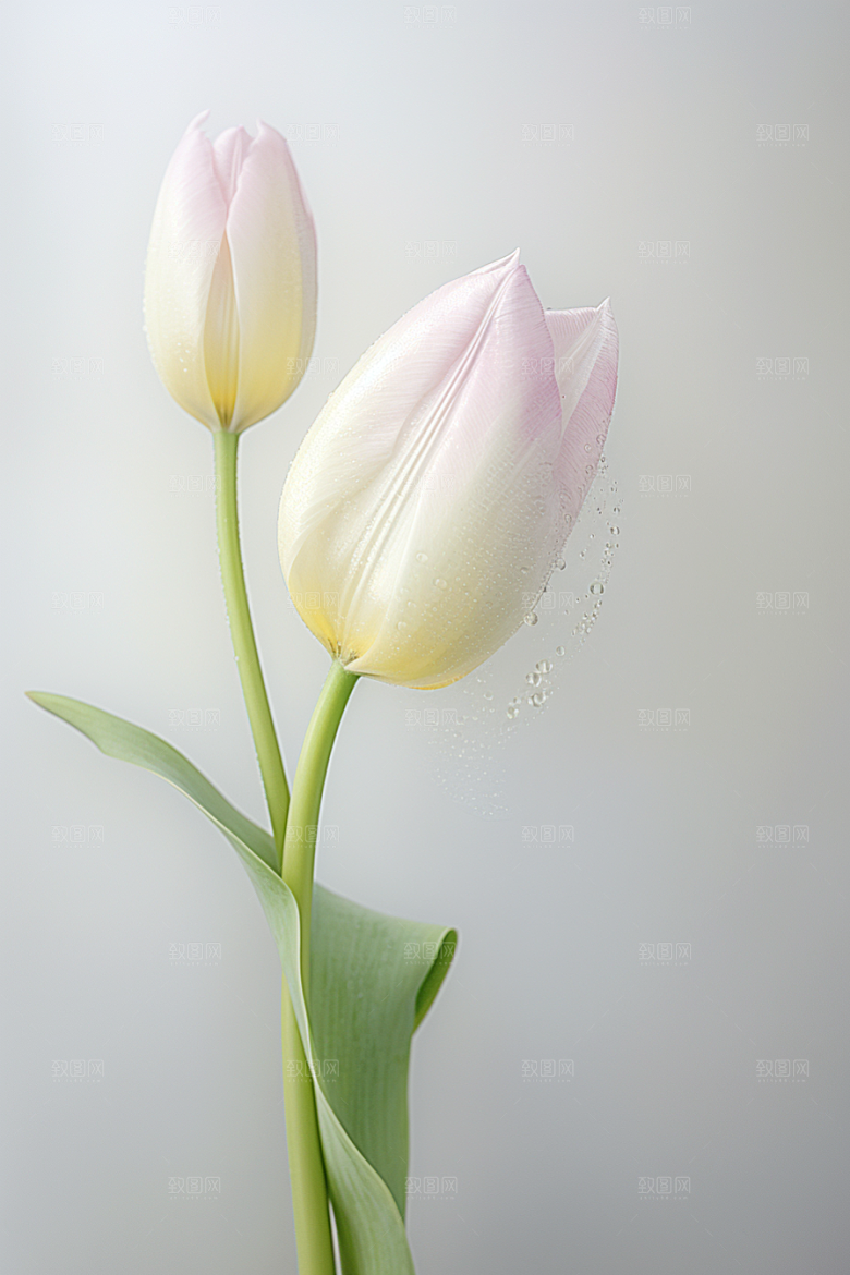 郁金香花卉彩色摄影图
