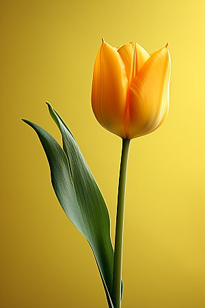 郁金香花朵灿烂摄影图