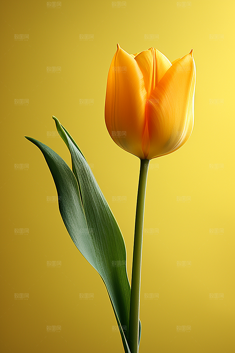 郁金香花朵灿烂摄影图