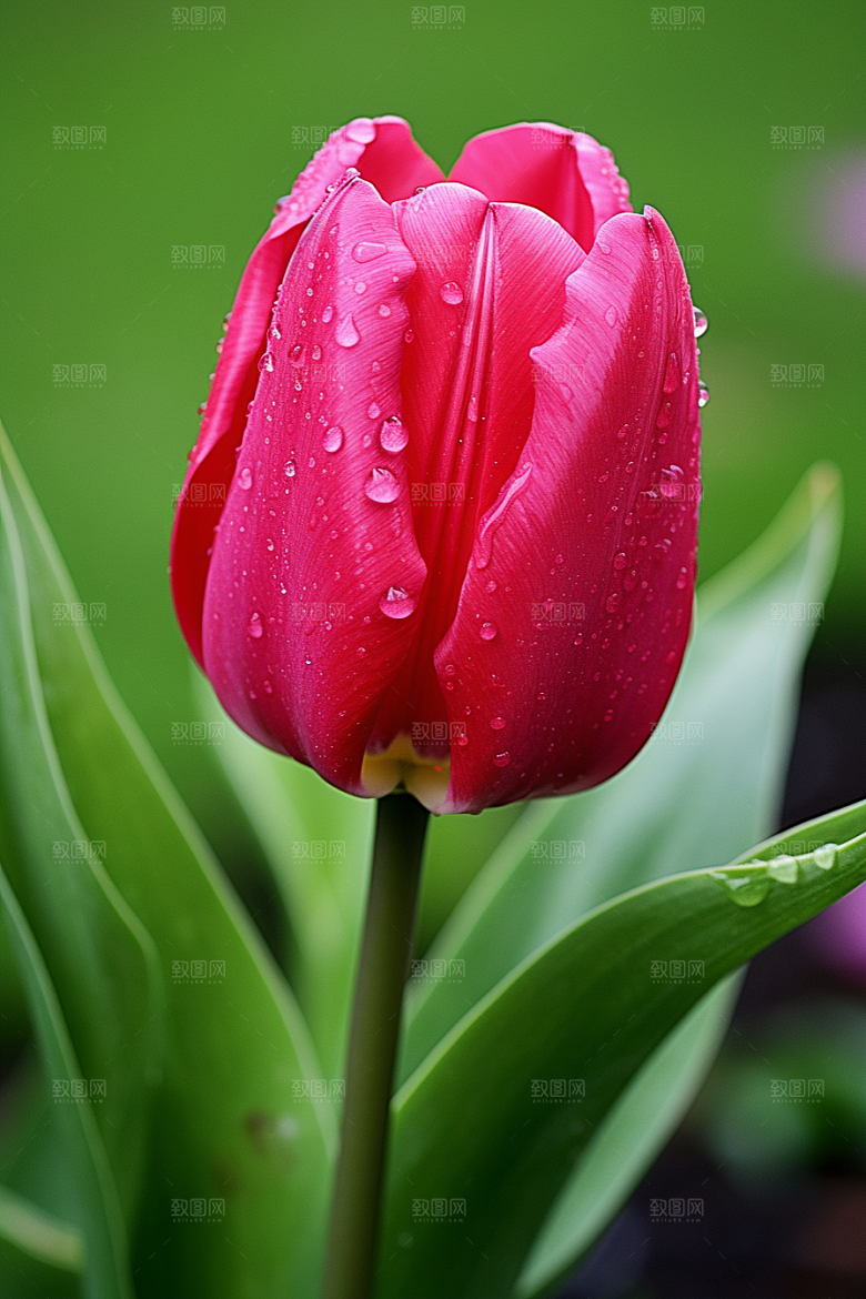 郁金香花朵鲜艳摄影图