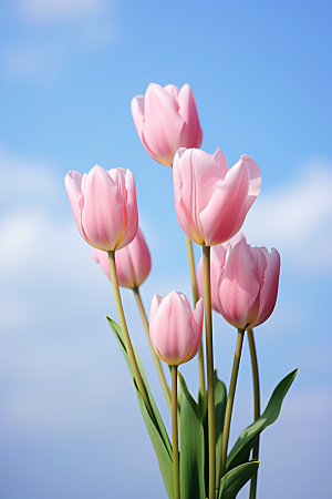 郁金香阳光花朵摄影图