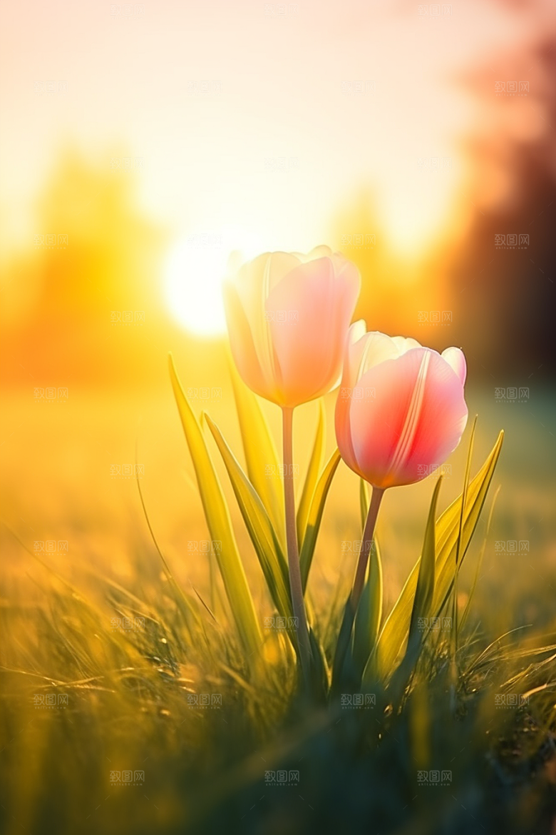郁金香花卉自然摄影图
