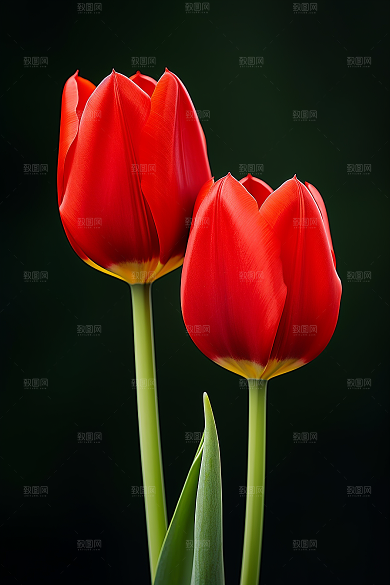 郁金香花朵自然摄影图