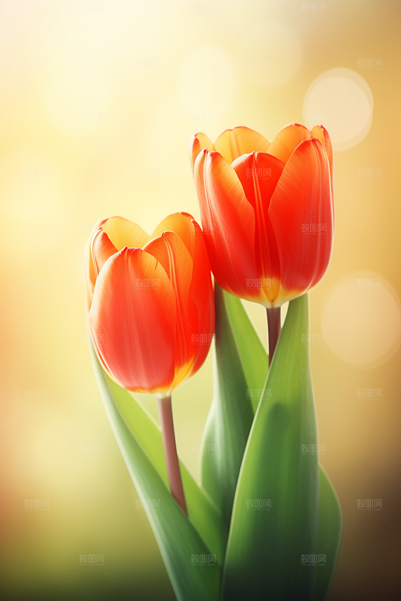 郁金香花卉阳光摄影图
