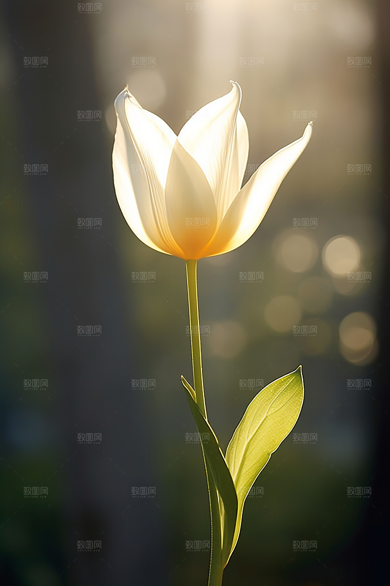 郁金香花朵自然摄影图