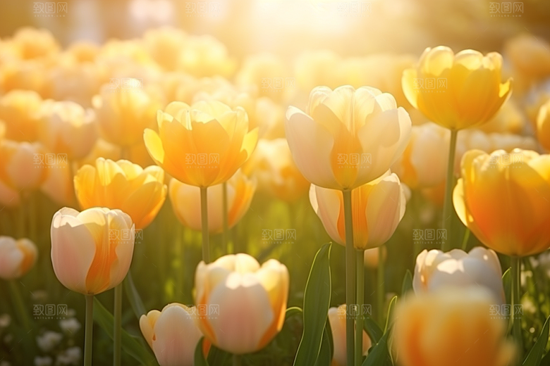郁金香花朵自然摄影图