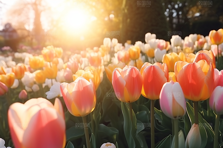 郁金香花朵高清摄影图