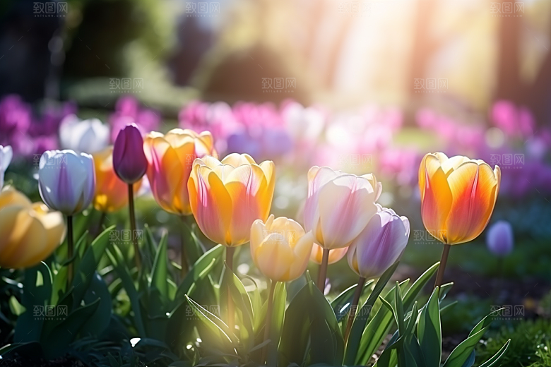 郁金香花朵花朵摄影图