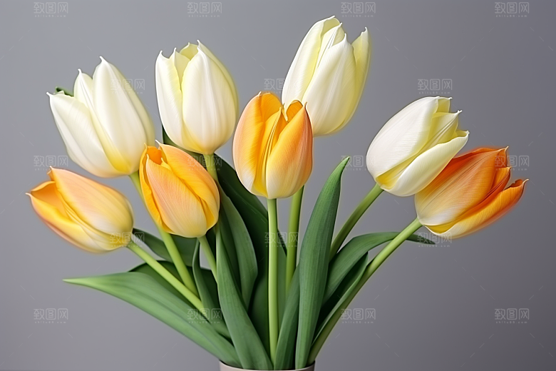 郁金香花卉鲜艳摄影图