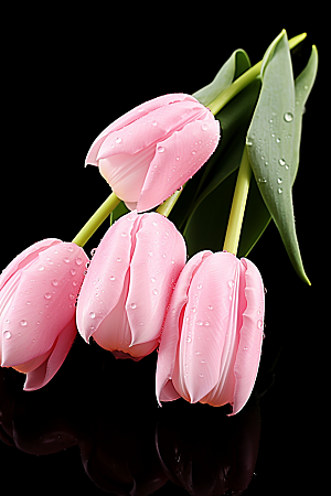 郁金香花朵鲜艳摄影图