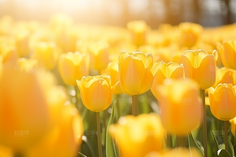 郁金香花朵鲜艳摄影图