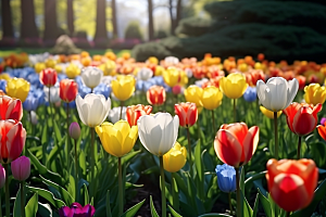 郁金香花朵自然摄影图