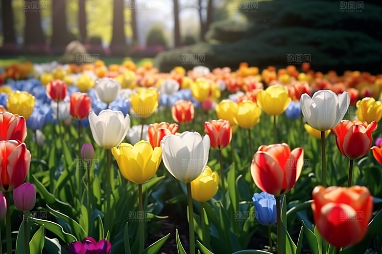 郁金香花朵自然摄影图