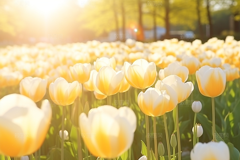 郁金香花卉灿烂摄影图