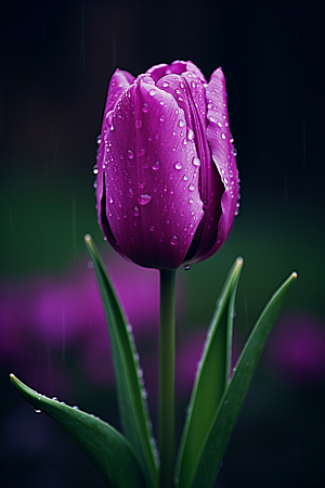 郁金香花朵明媚摄影图