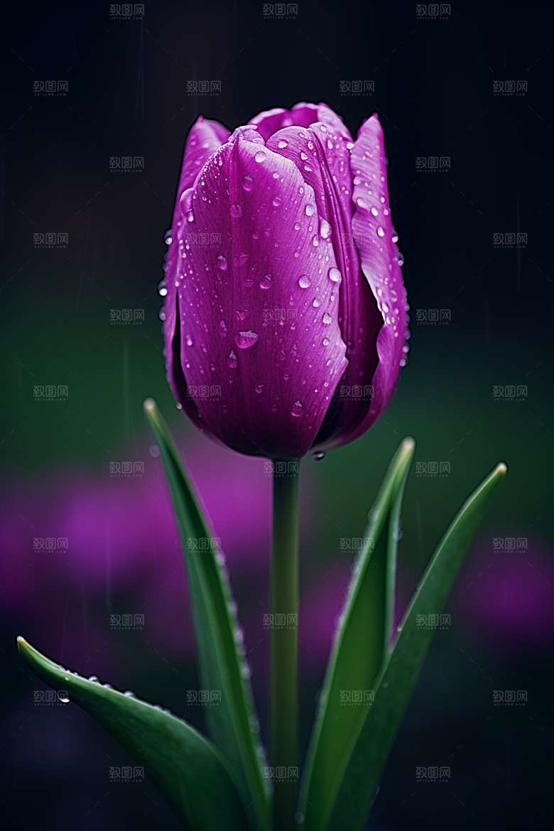 郁金香花朵明媚摄影图