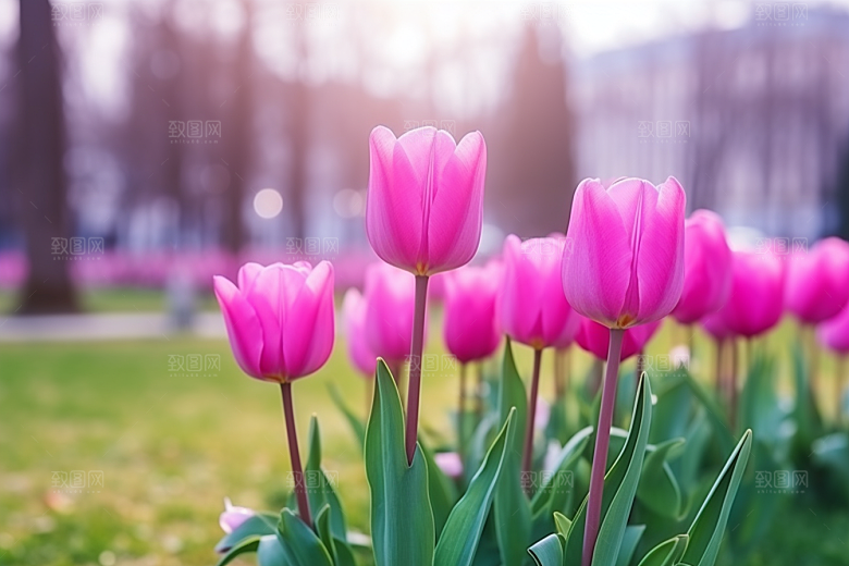 郁金香花朵植物摄影图