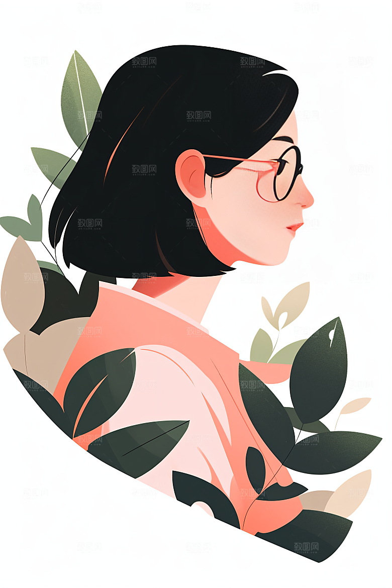 各行各业人物形象肖像插画