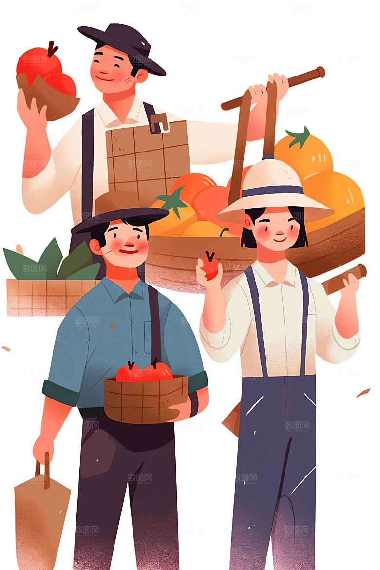 各行各业人物肖像行业插画