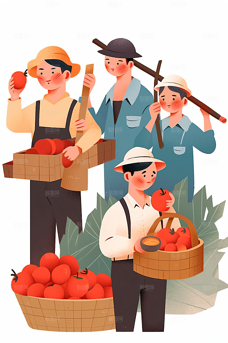 各行各业人物致敬劳动者人物插画