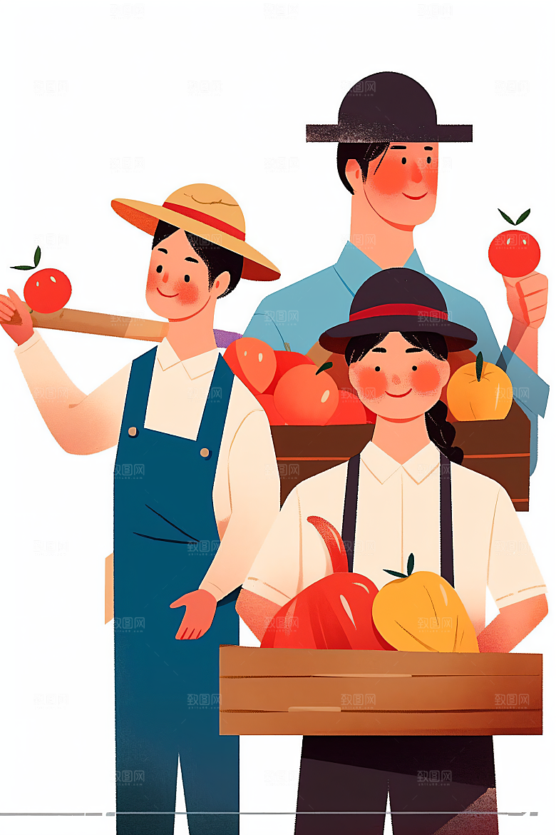 各行各业人物五一劳动节人物插画