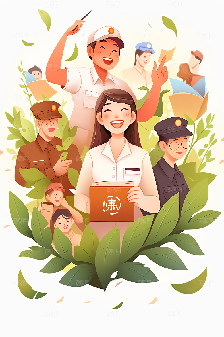 各行各业人物行业人物插画